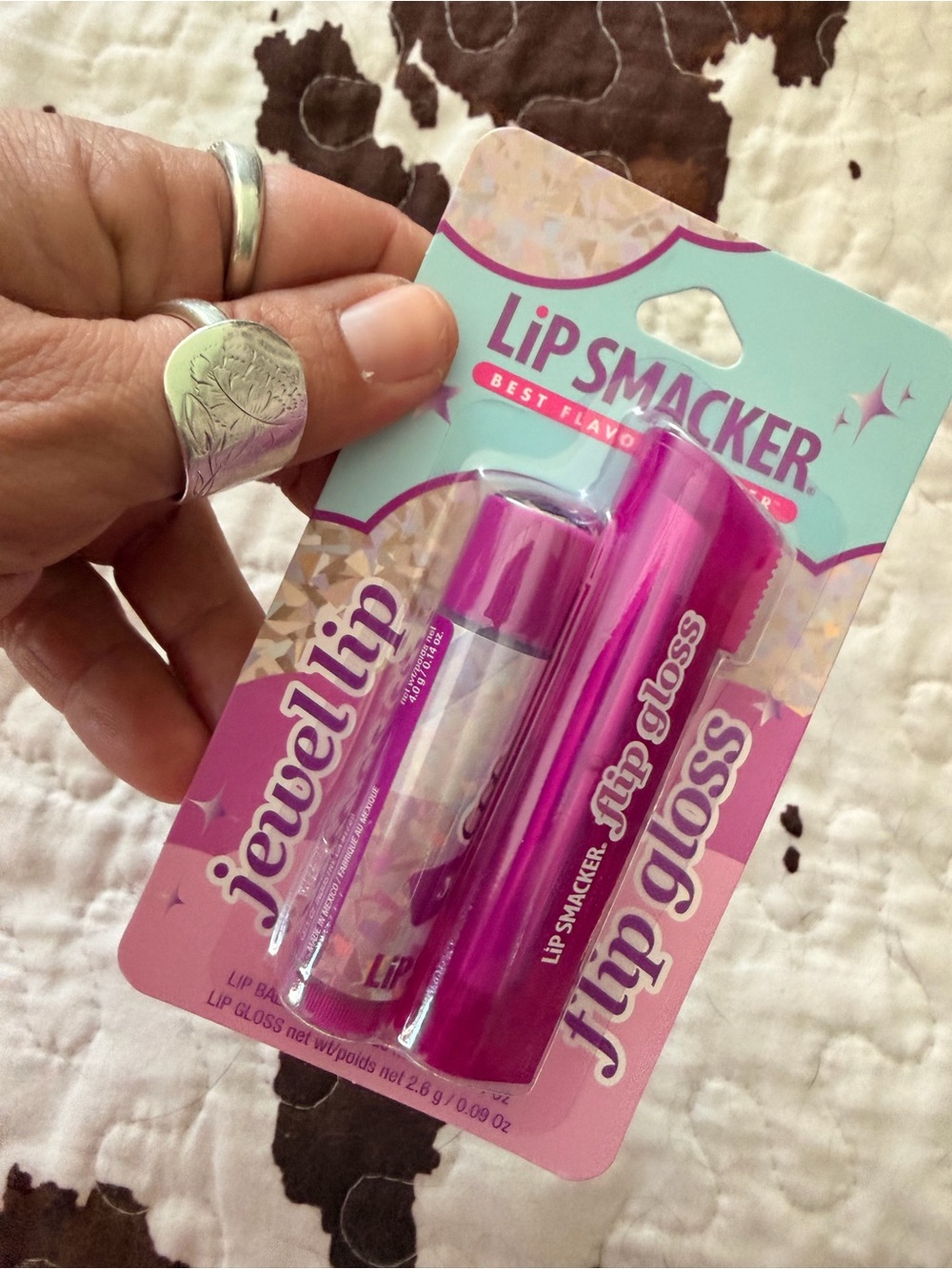 Lip Smacker Jewel Lip & Lip Gloss Duo in grape flavors clear